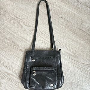The Trend Black Leather Backpack Bag Crossbody Women